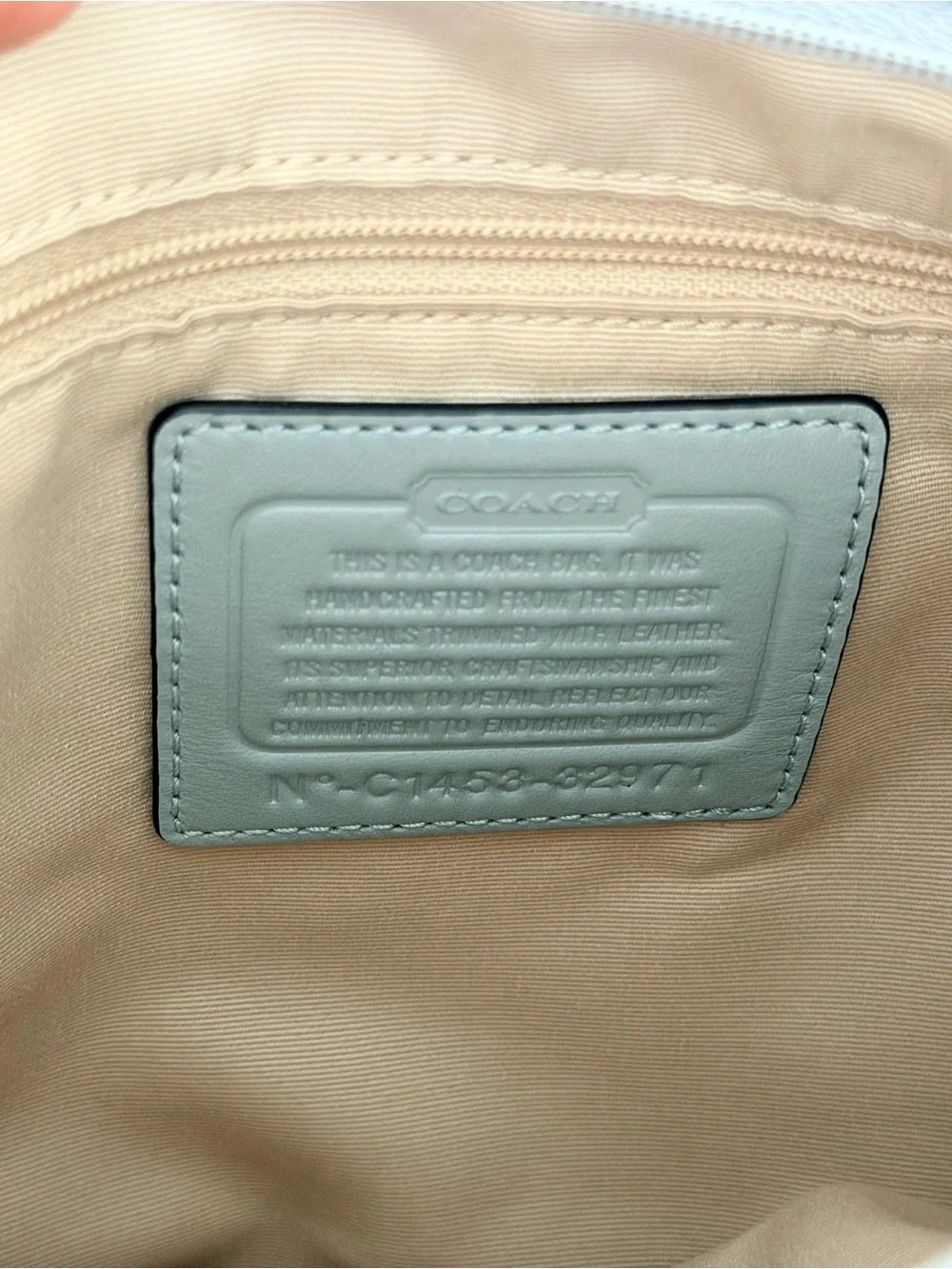 Coach Gray Signature Crossbody Bag with Adjustable Strap